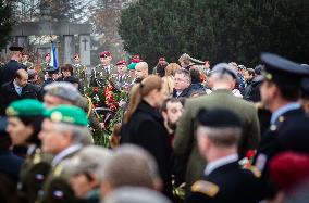 funeral with military honours of Czech soldier Tomas Prochazka who was killed in Afghanistan