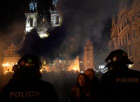 Fans of FC Copenhagen , police