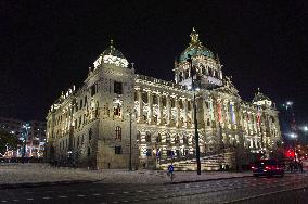 the reconstructed National Museum historical main building in Prague