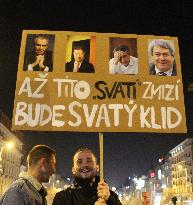 protest against PM Andrej Babis