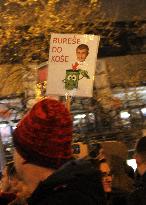 protest against PM Andrej Babis