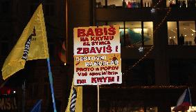 protest against PM Andrej Babis