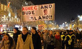 protest against PM Andrej Babis