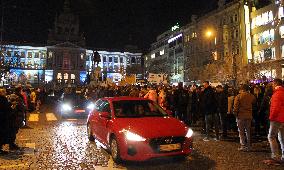 protest against PM Andrej Babis