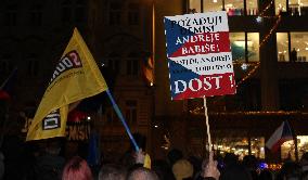 protest against PM Andrej Babis