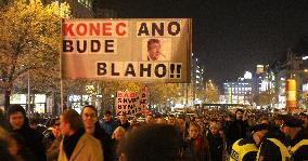 protest against PM Andrej Babis
