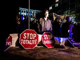 protest against PM Andrej Babis