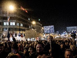 protest against PM Andrej Babis