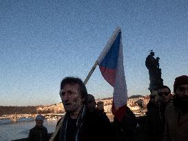 protest against PM Andrej Babis, march