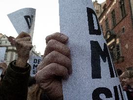 protest against PM Andrej Babis, march