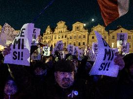 protest against PM Andrej Babis, march