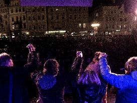 protest against PM Andrej Babis, march