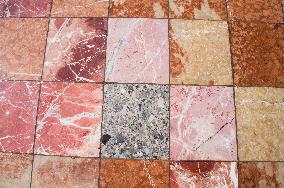 Tirana, Skanderbeg Square, marble floor, pavement, stone