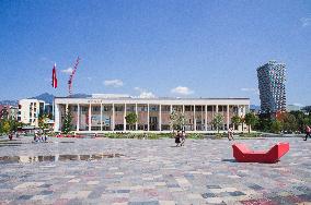 Tirana, National Theatre of Opera and Ballet of Albania (TKOB), Skanderbeg Square, The Plaza Tirana hotel