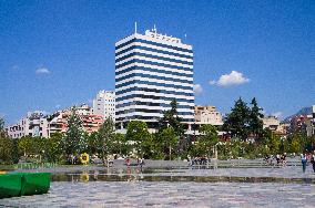 Tirana, Tirana International Hotel, Skanderbeg Square