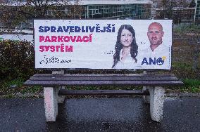 advert, bench ad, poster Dita Protopopova, Michal Fiser,