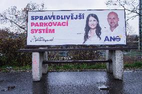 advert, bench ad, poster Dita Protopopova, Michal Fiser,