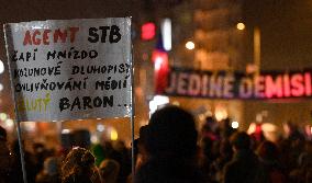 protest against PM Andrej Babis
