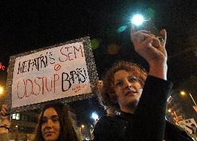 protest against PM Andrej Babis