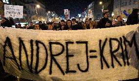 protest against PM Andrej Babis