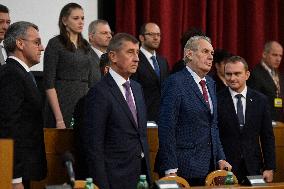 Andrej Babis, Milos Zeman, Lubomir Metnar, Vladimir Krulis