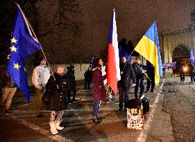 protest, Russian Embassy, Prague