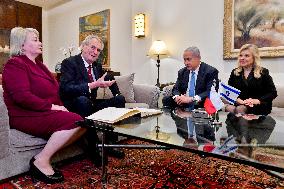 Ivana Zemanova, Milos Zeman, Benjamin Netanyahu, Sara Netanyahu