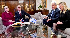 Ivana Zemanova, Milos Zeman, Benjamin Netanyahu, Sara Netanyahu