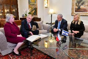 Ivana Zemanova, Milos Zeman, Benjamin Netanyahu, Sara Netanyahu