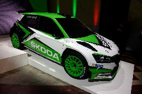 modernized rally car Skoda Fabia R5 by Skoda Motorsport