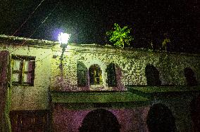 Mostar, old house, street lamp