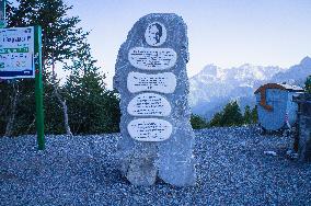 Baron Franz Nopcsa von Felso-Szilvas memorial, Thethi National Park, Prokletije Mountains