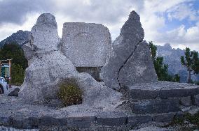 Mary Edith Durham memorial, Thethi National Park, Prokletije Mountains