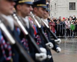 Prague Castle, ceremonial event marking 100 years of Castle Guard