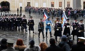 Prague Castle, ceremonial event marking 100 years of Castle Guard