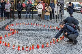 Heart for Vaclav Havel, Jungmann Square, Prague