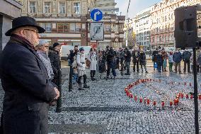 DANIEL HERMAN, Heart for Vaclav Havel, Jungmann Square, Prague