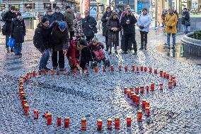 Heart for Vaclav Havel, Jungmann Square, Prague