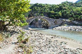 Hotova National Park, Benje thermal baths, Lengarica River Canyon, typical Ottoman Katiu Bridge