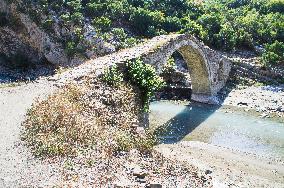 Hotova National Park, Benje thermal baths, Lengarica River Canyon, typical Ottoman Katiu Bridge