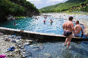 Hotova National Park, Benje thermal baths, Lengarica River Canyon, typical Ottoman Katiu Bridge