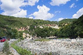 Hotova National Park, Benje thermal baths, Lengarica River Canyon, typical Ottoman Katiu Bridge