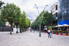 Korce (Korca) town, promenade, Shetitorja Shen Gjergji Street