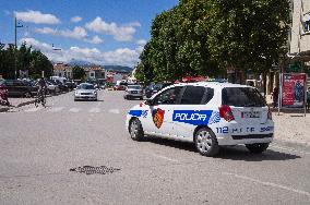 Korce (Korca) town, Police car