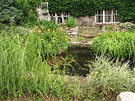 The Garden of Karel Capek in Kralovske Vinohrady before reconstruction, duplex villa of Karel and Josef Capek