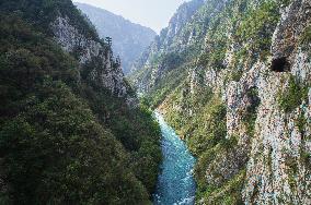 the Piva River canyon