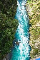 Bridge over the Piva River canyon