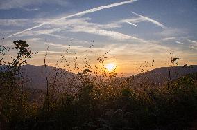 Sinjajevina Mountains, sunset, afterglow