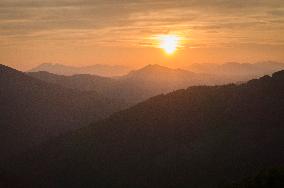 Sinjajevina Mountains, sunset, afterglow