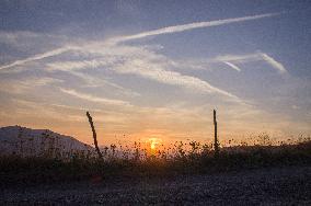 Sinjajevina Mountains, sunset, afterglow